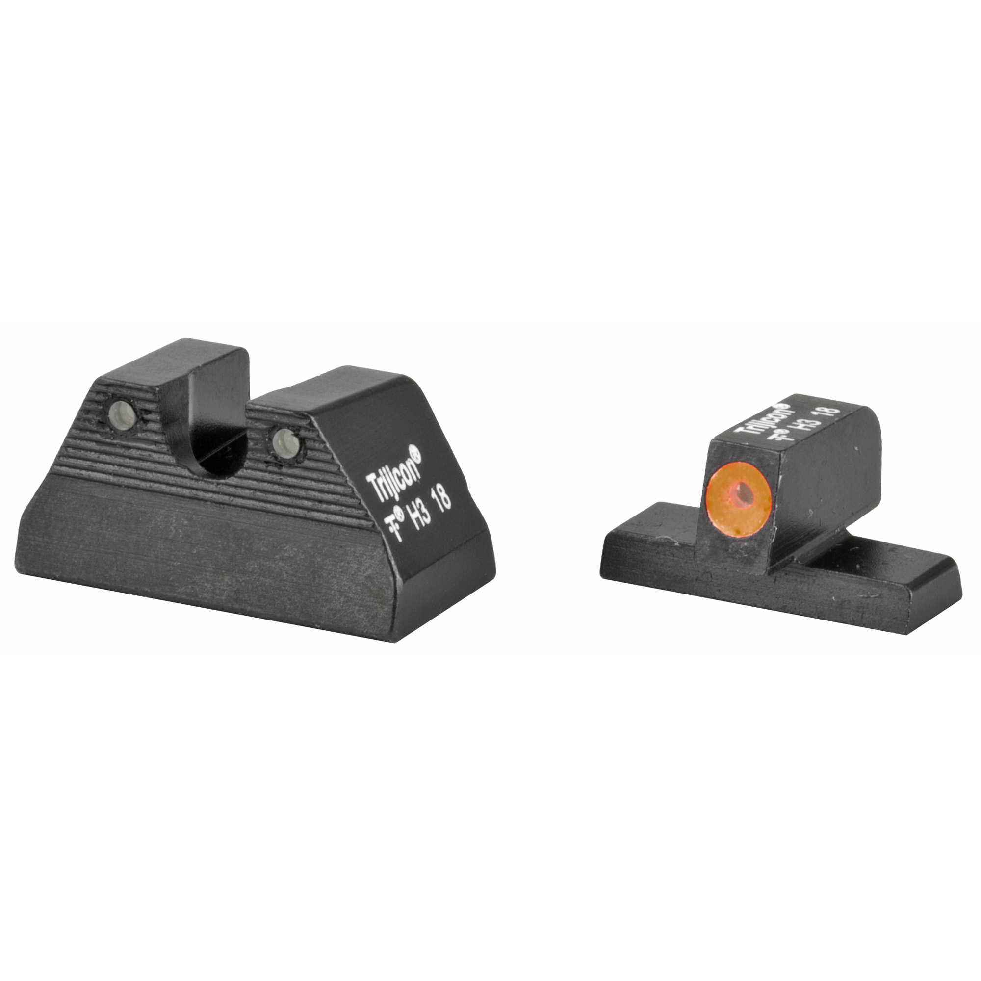 Trijicon Usp Green Tritium 3-dot Orange Front Sight Matte Finish Hd Set