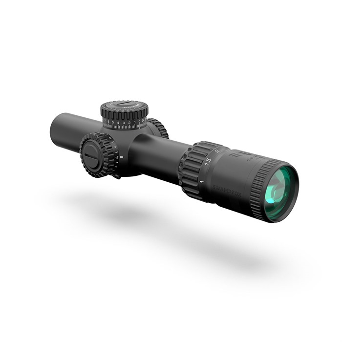 Swamp Fox Warhorse 1-6x24 FFP Illuminated Green Dragoon MOA Scope