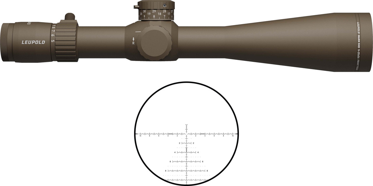 Leupold Mark 5HD 5-25x56mm 35mm Tube First Focal Plane PR2 MIL Reticle Dark Earth