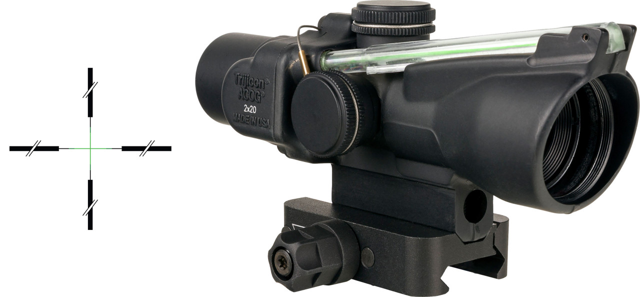 Trijicon Compact ACOG 2x20 Rifle Scope Green Crosshair Q-LOC Mount Picatinny