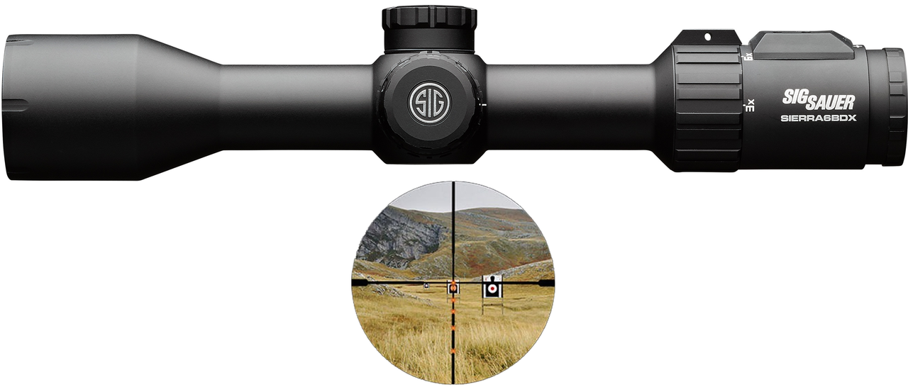 Sig Sauer Sierra 6 Bdx 3-18x44 Rifle Scope 30mm Tube Illuminated Reticle