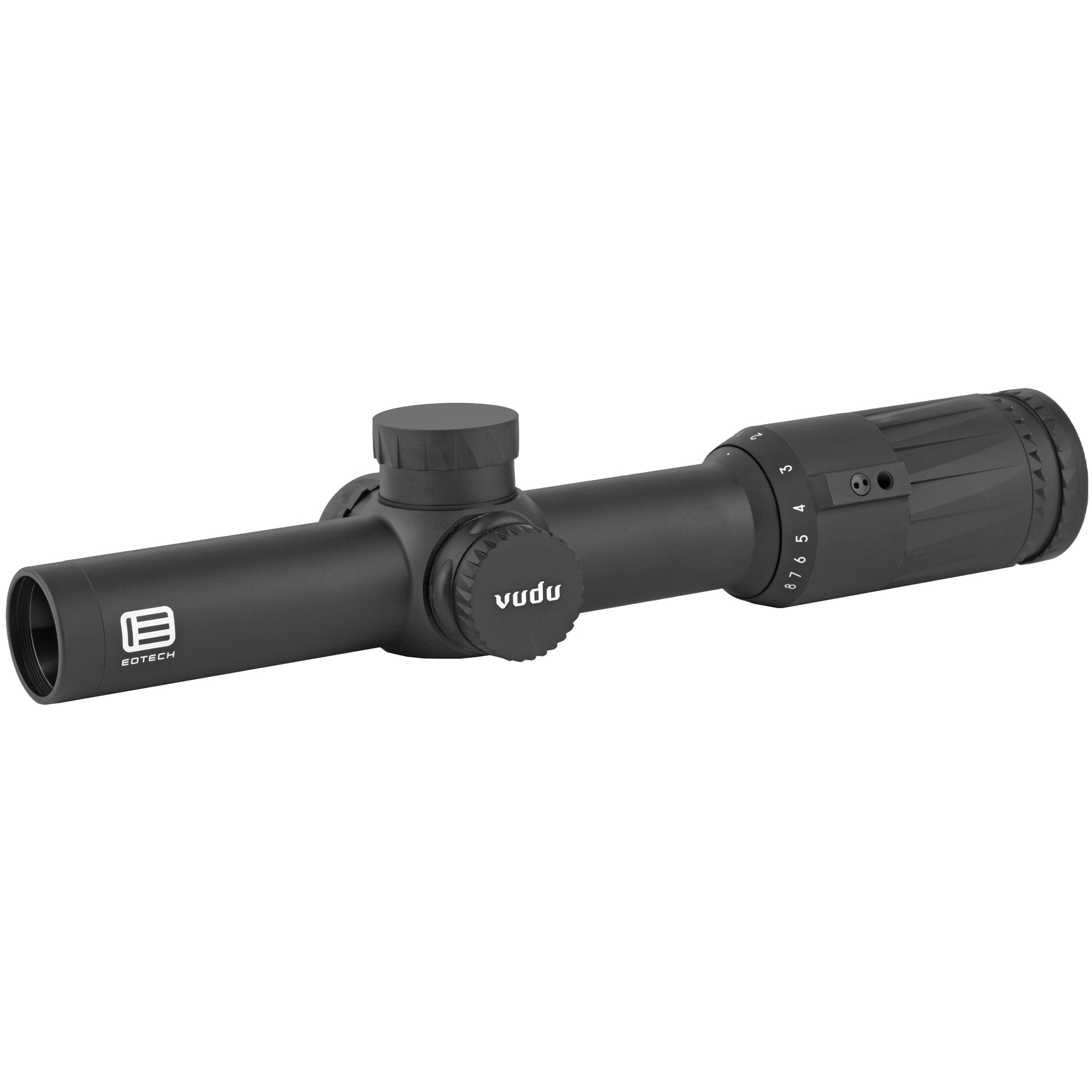 Eotech VDU18SFHC3 Vudu SFP Black Anodized 1-8x 24mm 30mm Tube 24mm Tube Illuminated HC3 MOA Reticle Features Throw Lever