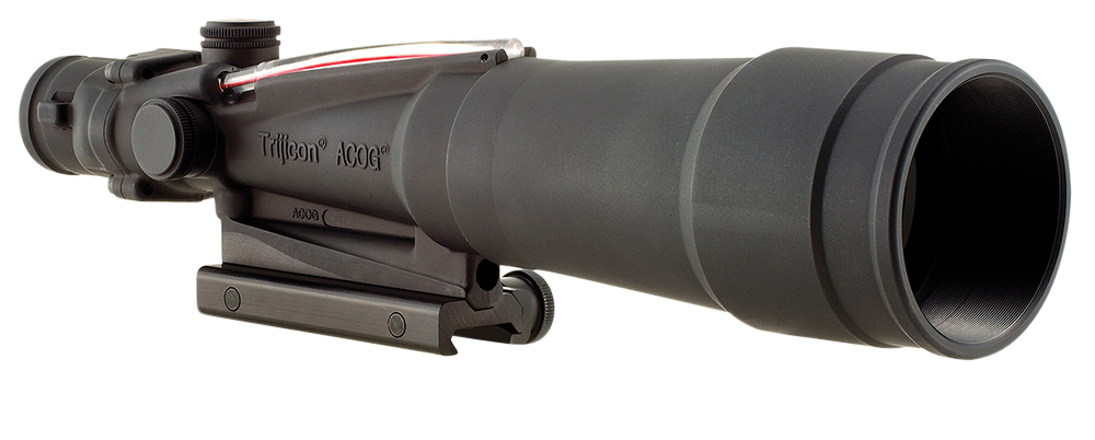 Trijicon ACOG 5.5x50 Illuminated Red Chevron BDC Reticle 223/5.56 1in Mount