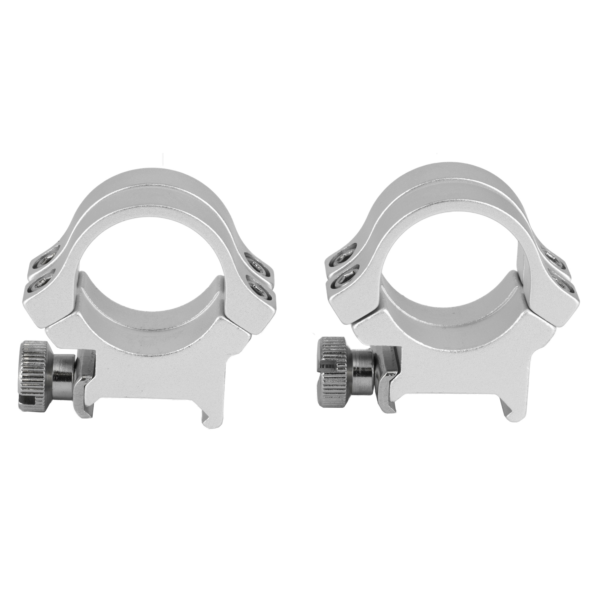 Weaver Quad Lock Detachable Rings Silver 1 Inch High Model 49056 for 1 Inch Scope Mounting