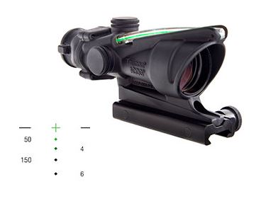 Trijicon BAC ACOG 4x32 Scope Green Dual Illuminated Reticle 300 BLK TA51 Mount