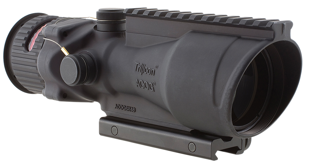 Trijicon AcoG 6x 48mm Illuminated Red Chevron 50 BmG Reticle Picatinny Mount