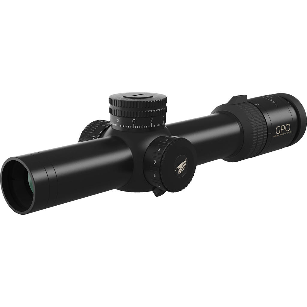 German Precision Optics Gpo Tactical Riflescope 1-8x24 34mm Lock Turrets Horseshoe Reticle