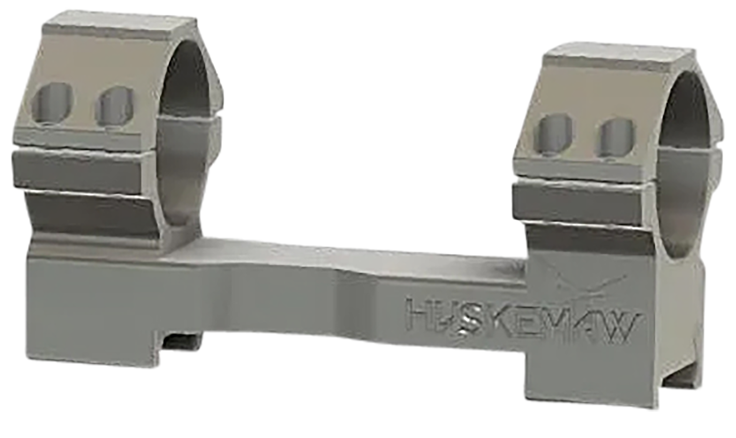 Huskemaw Optics Crossfield Scope Mount Ring Combo 60 MOA Aluminum Picatinny Silver