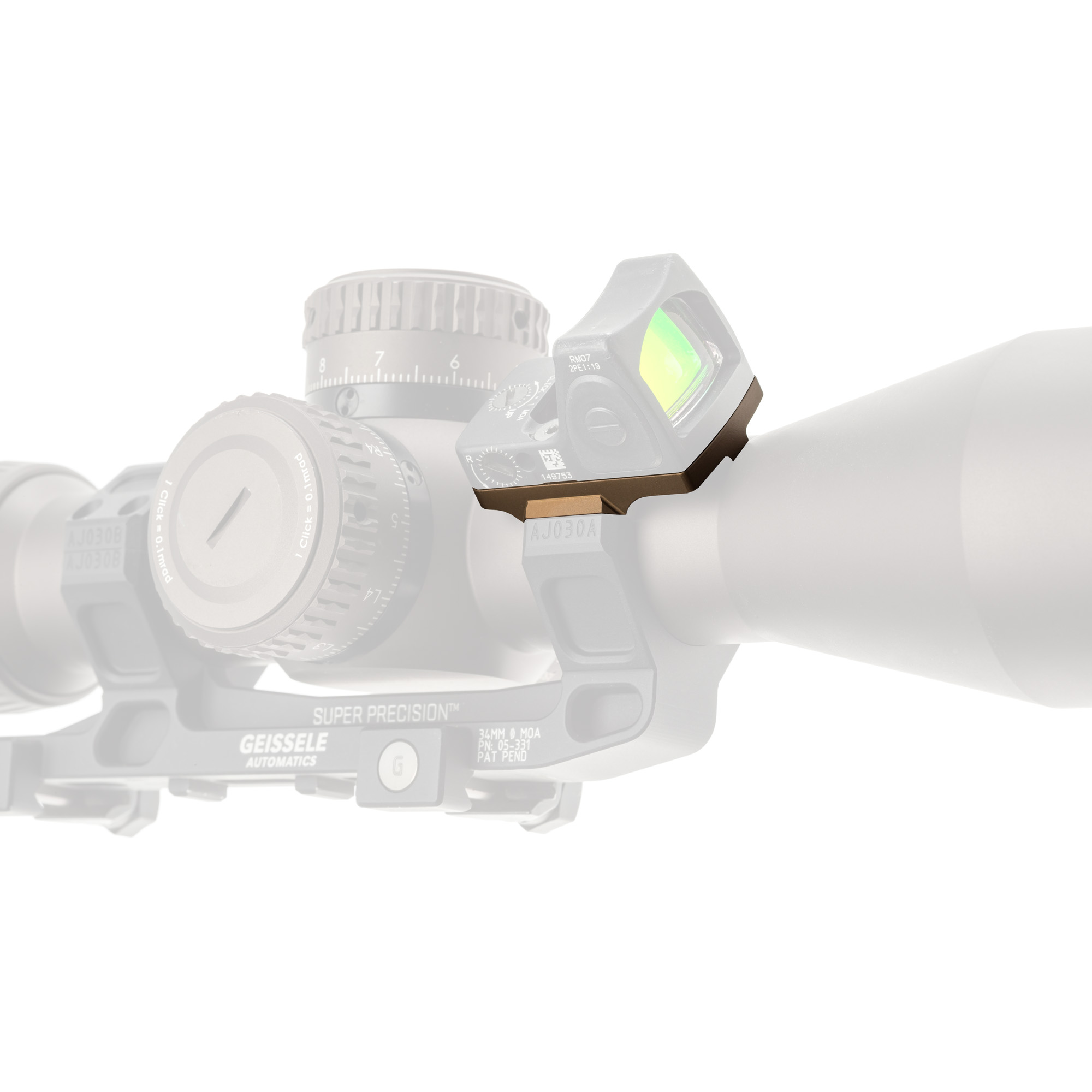 Reptilia Rof-45 34mm Rmr Picatinny Mount Fde