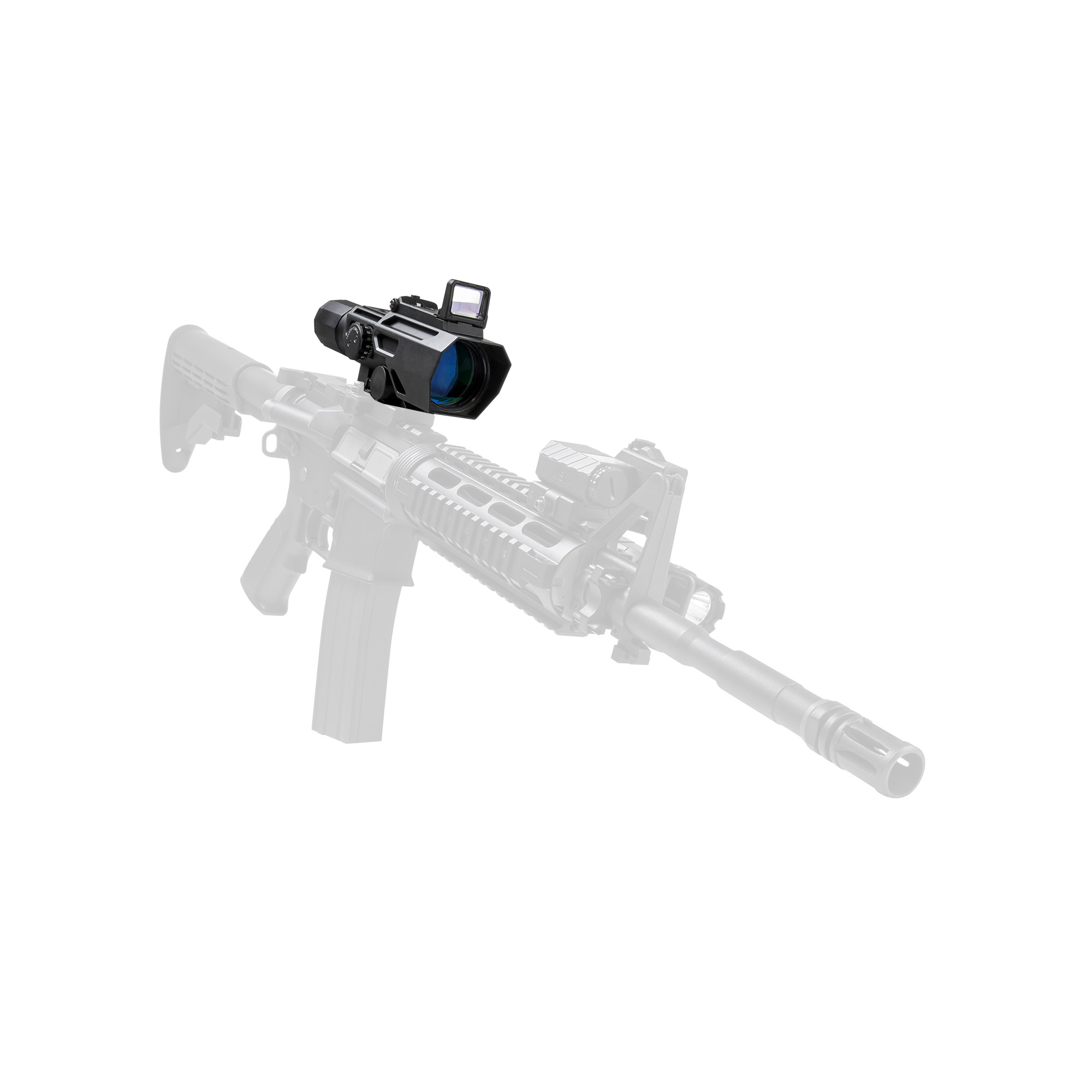 Ncstar Vsm Ado Dual Optic 3-9x42mm P4 Sniper Rifle Scope Fold-Down Red Dot Optic