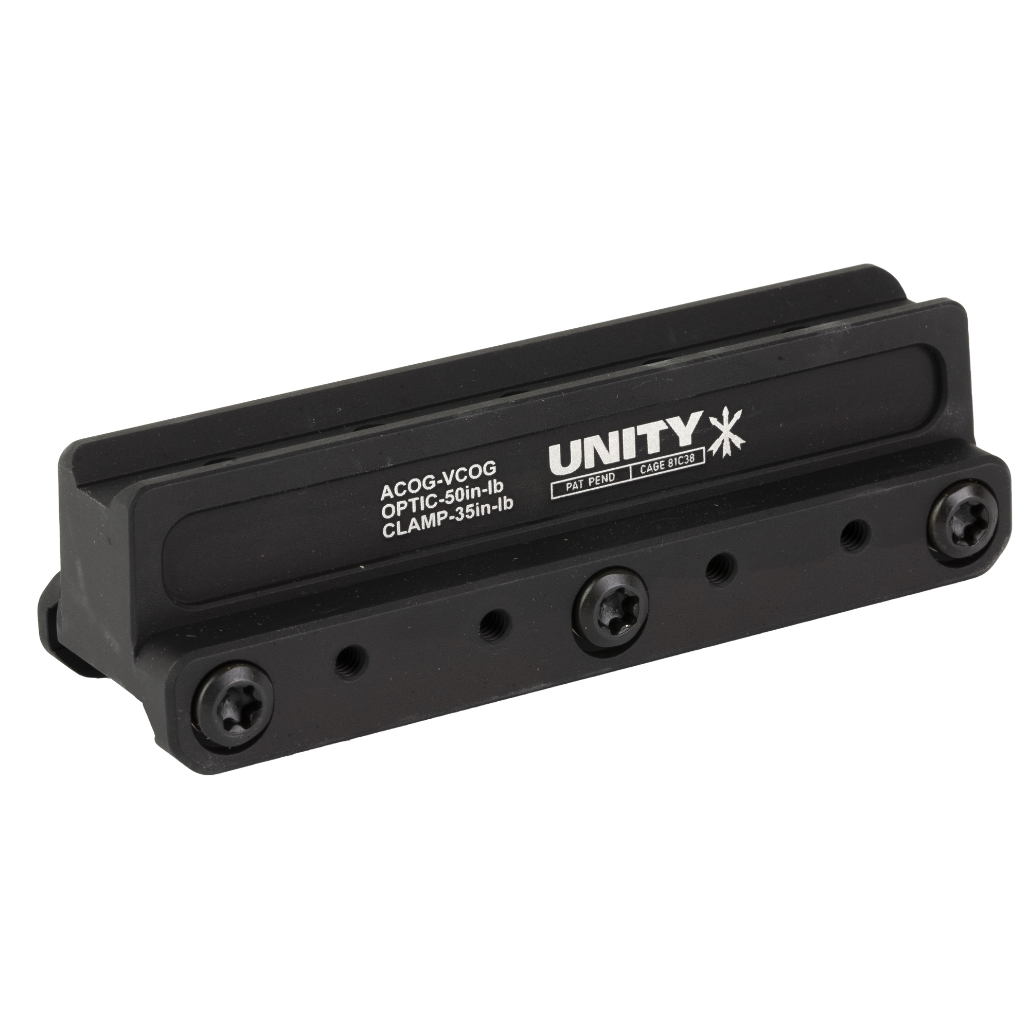 Unity Tactical FAST COG Red Dot Mount 2.05 Inch Optical Height ACOG VCOG Compatible Anodized Finish