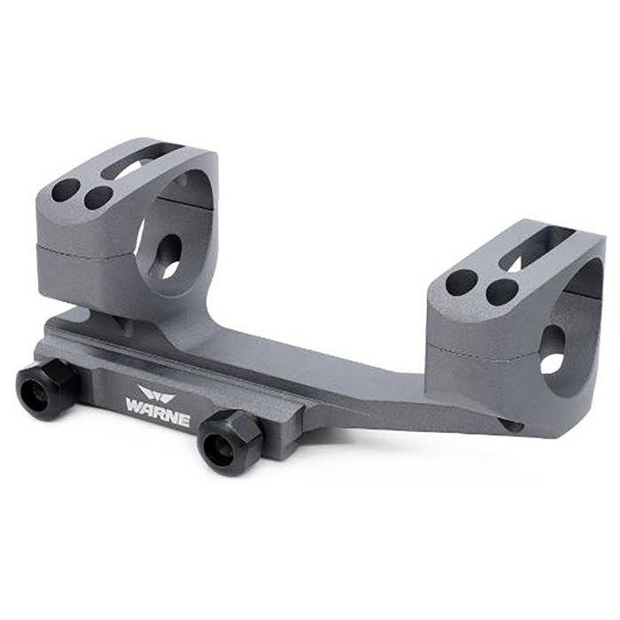 Warne War Mount Gen2 AR 34mm Ext Skeletonized Gray Picatinny Compatible AR Platforms