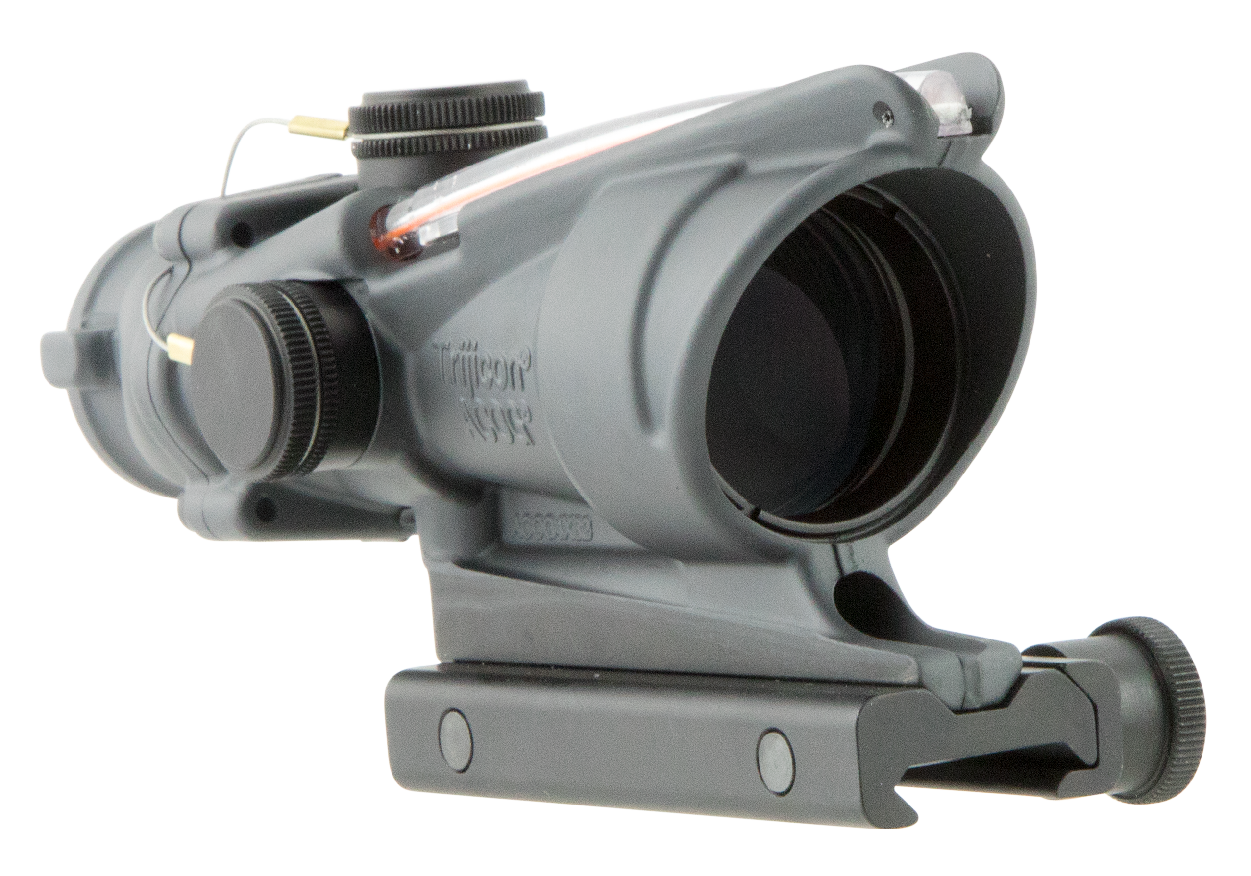 Trijicon Acog 4x 32mm Illuminated Red Chevron Bdc .223/5.56 Gray 1 Inch Mount