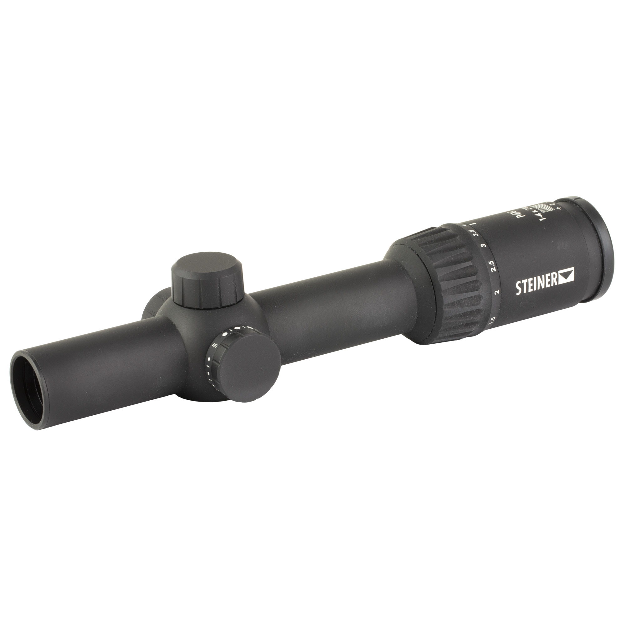 Steiner P4Xi 1-4x24mm 30mm Tube Illuminated P3TR Reticle Scope for AR Patrol Rifles