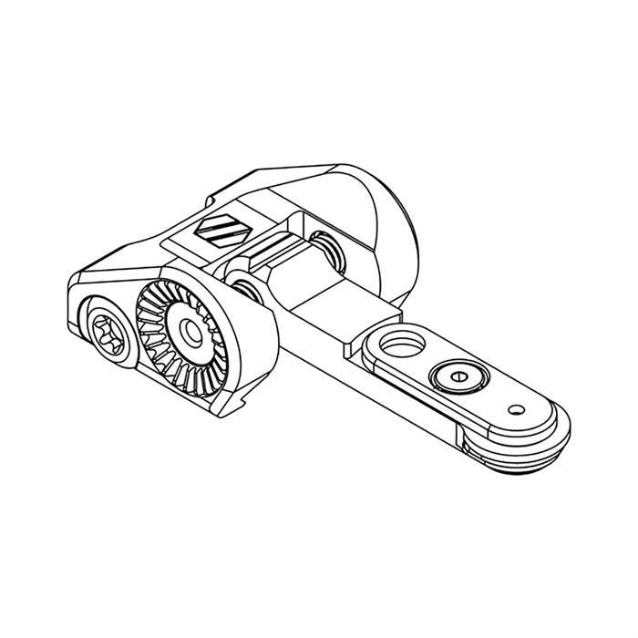 Scalarworks AR-15 Peak/02 Folding Iron Rear Sight 1.93in