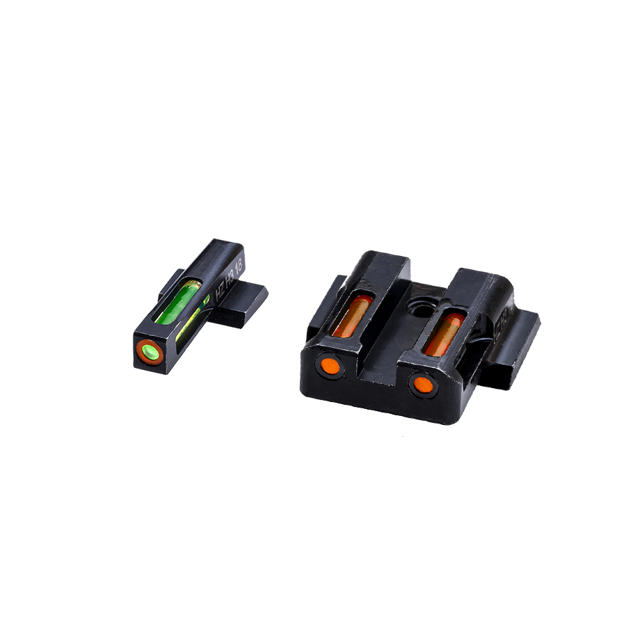 Hiviz LiteWave H3 Handgun Sight Set S&w M&p Green Front Orange Ring Rear Orange