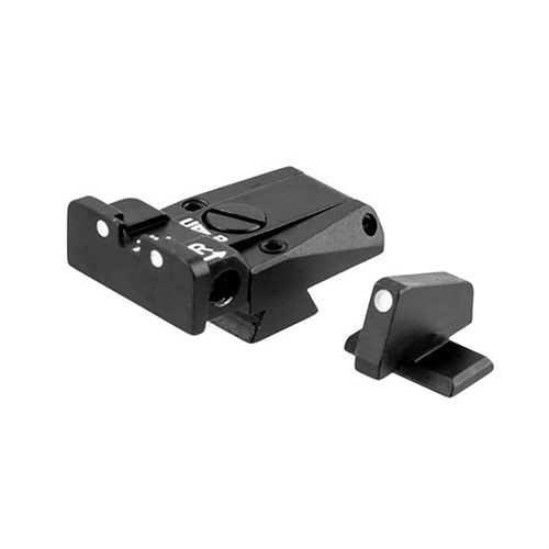 L.p.a. Sights Browning GP Adjustable Sight Set 3-Dot White for Browning Pistols