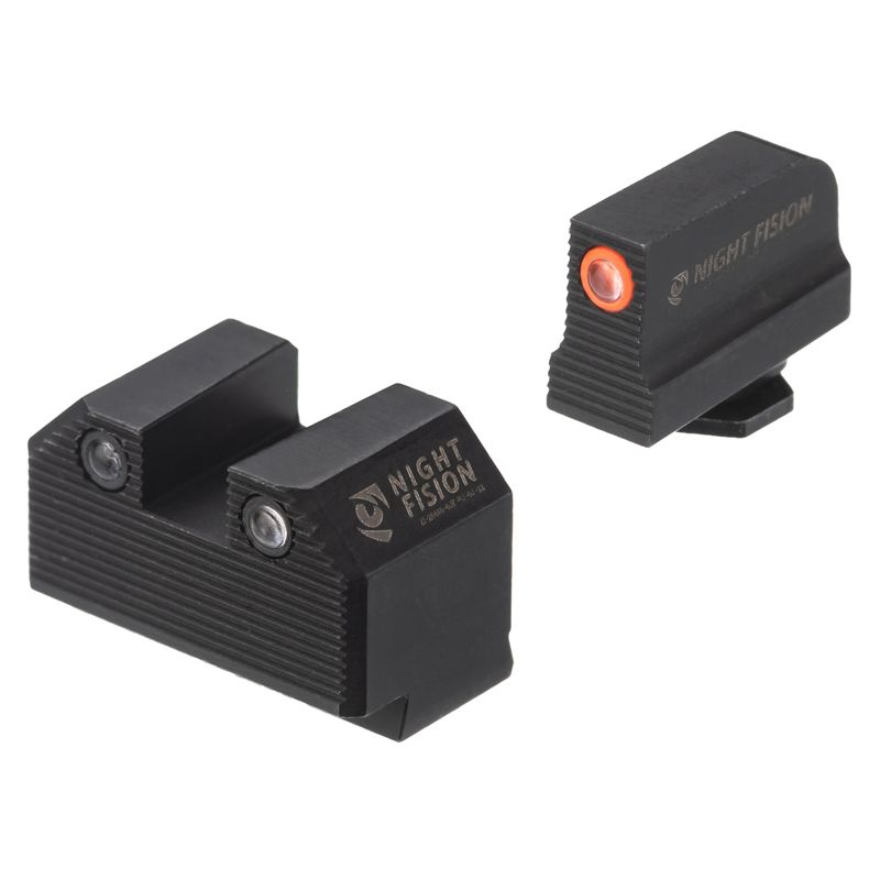 Night Fision Optics Ready Stealth Night Sight Glock Orange Front Back