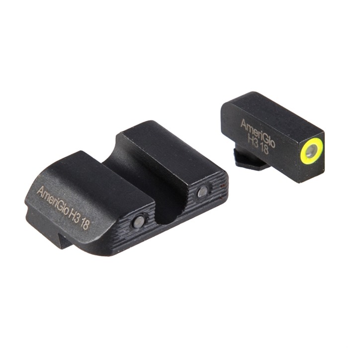 AmeriGlo Agent Glock 17 19 Gen5 3-Dot ProGlo Night Sight Set Green U-Notch