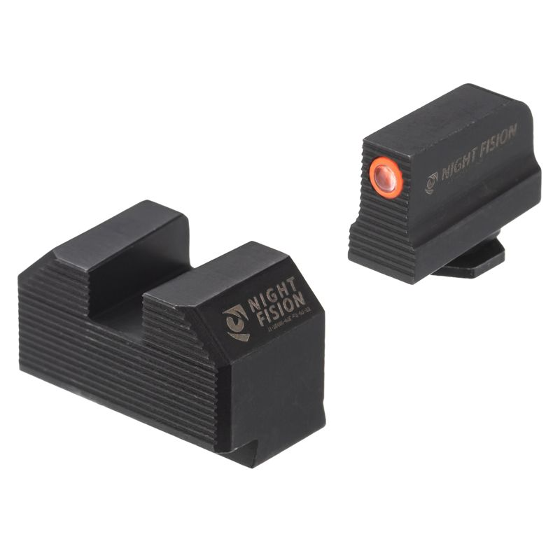 Night Fision Optics Ready Stealth Night Sight Set Orange Front and Rear Walther PDP