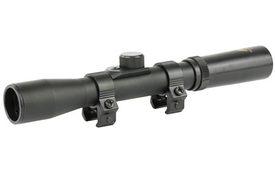 NcStar 4x20mm Compact Air Rifle Scope 3/8 DT Rings Blue Lens