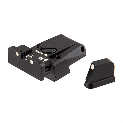 L.P.A. Sights CZ 75/85 Adjustable Sight Set White for CZ 75/85