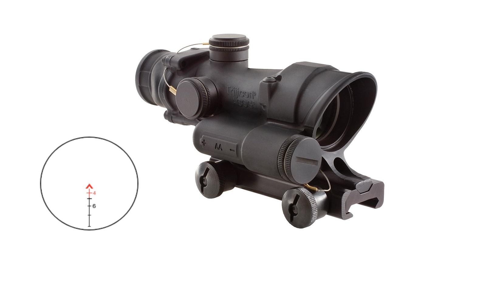 Trijicon Acog 4x32mm Led Battery Illuminated Red .223 Chevron Reticle Ta51 Mount