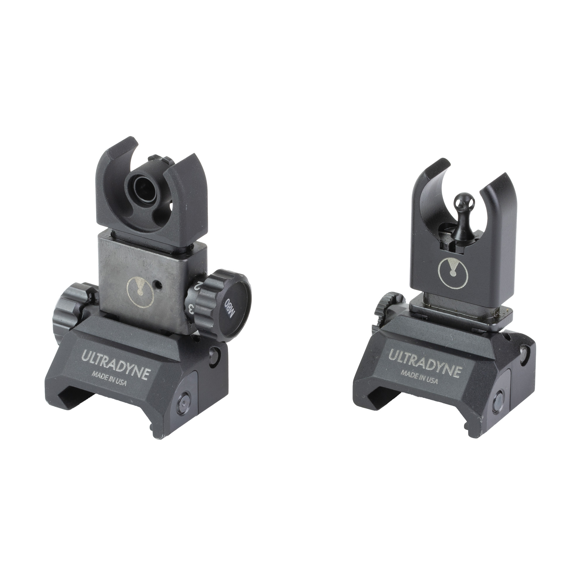 Ultradyne C4 Folding Front and Rear Sight AR .308 7.62