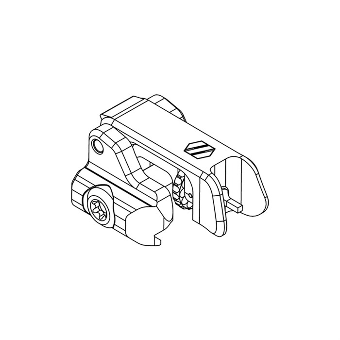 Scalarworks AR-15 Peak/02 Folding Iron Front Sight 1.93in Height