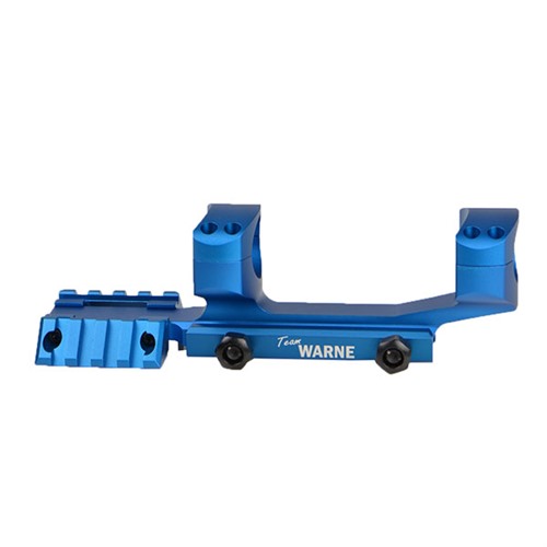 Warne Blue 34mm Ultra High 0 MOA Picatinny Scope Mount for AR-15 M16