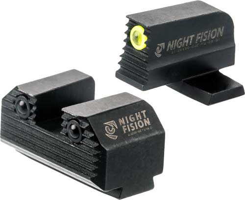 Night Fision Optics Ready Stealth Night Sight Set Yellow Front Hellcat