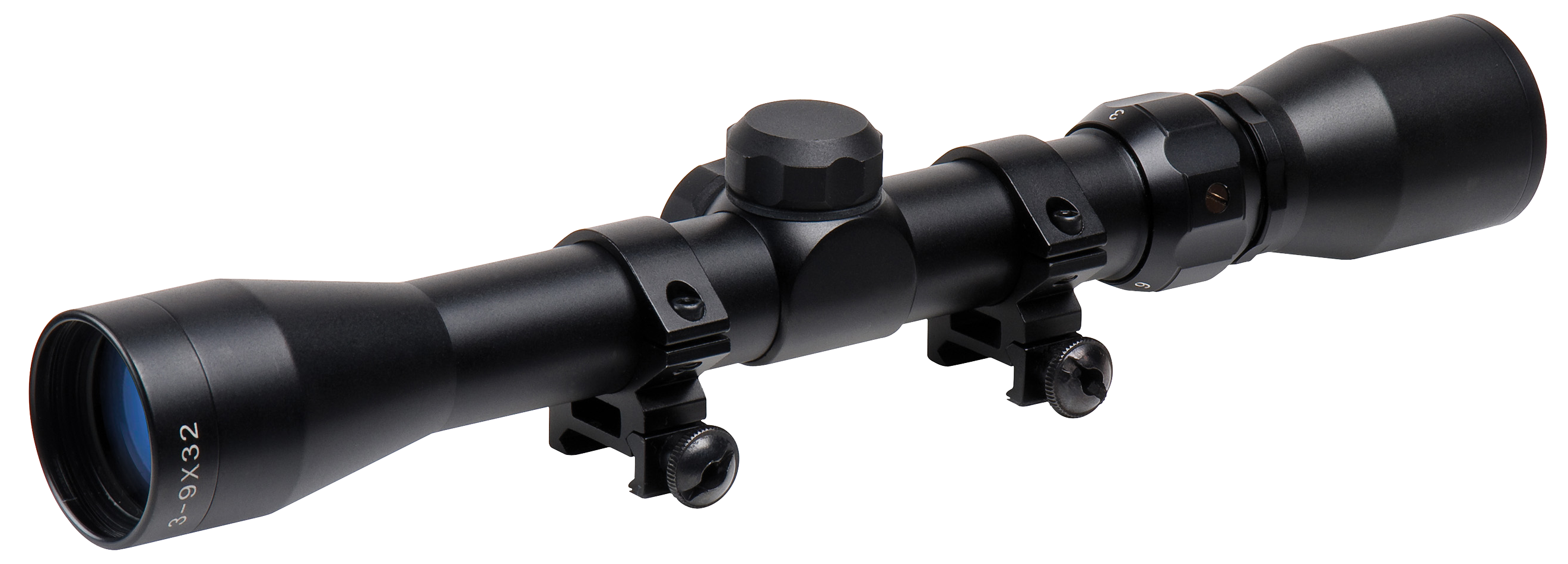 Truglo Trushot 3-9x32mm 1in Scope Duplex Reticle Dovetail Rings for Carbines