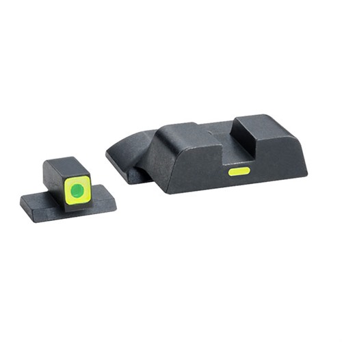 AmeriGlo Cap Tritium Sights for S&w M&p Front Green LumiGreen Rear LumiGreen
