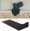 Bedside Gun Bracket with BLACK 036 Concealed Carry Holster SMALL