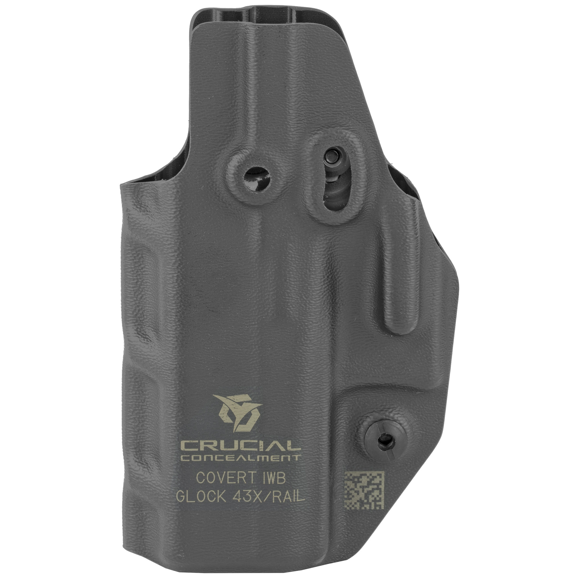Crucial Concealment Covert IWB Holster for Glock 43/43x Black Ambi
