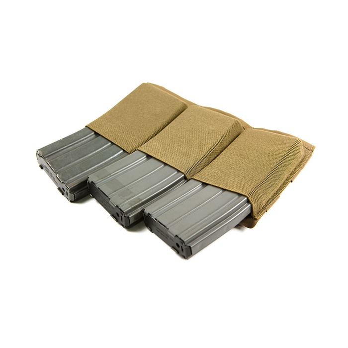 TRIPLE M4 MAGAZINE POUCH MOLLE MOUNT COYOTE BROWN