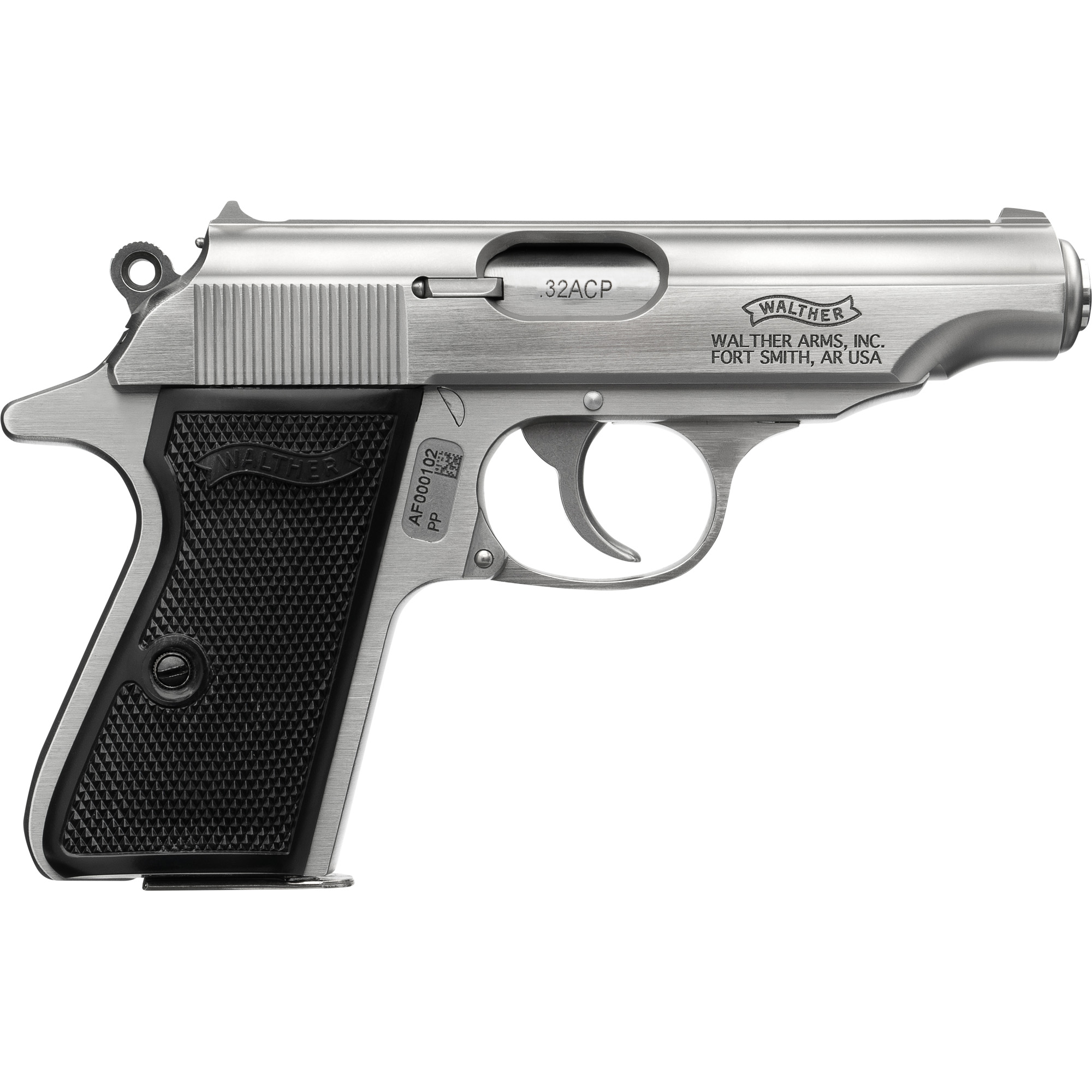 Walther PP Stainless Pistol 32 ACP 3.9 in. Stainless 8 rd.
