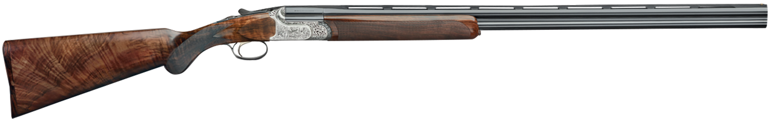 Rizzini USA 2201-2828 BR220 Field 28 Gauge 28" Nickel Chrome Coin Anodized Steel Steel Receiver Engraved Grade 2.5 Turkish Walnut Wood Stock