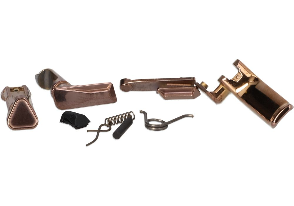 Sig Sauer P365X Controls Parts Kit High Polish Rose Gold Flat Trigger Slide Catch Lever