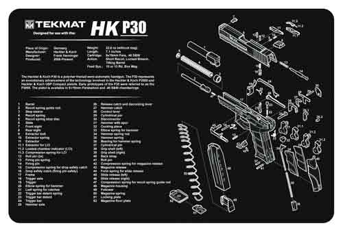 TekMat 11x17 Gun Cleaning Mat - Heckler & Koch P30