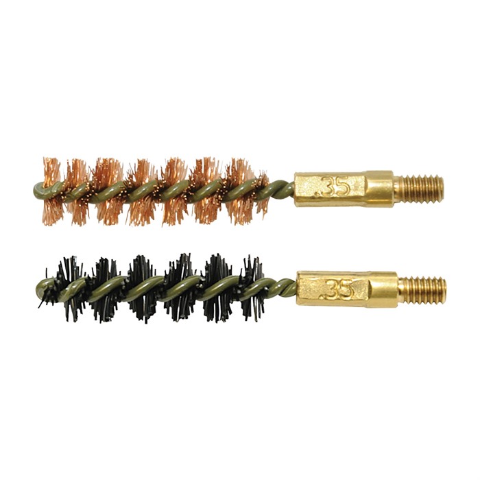 Otis FG335NB Bore Brush Set  35/338/357 Cal 8-32" Thread 2" Long Bronze/Nylon Bristles 1 Set
