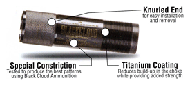 Carlson Choke Tube Extended Full 12 Gauge Accu Mag Titanium Steel for Mossberg