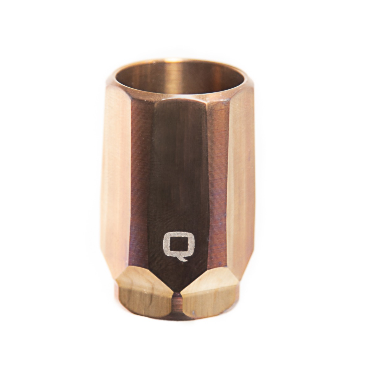 Q LLC Whistle Tip Blast Mitigation Device PVD Brass Finish 1.16 Inch Diameter