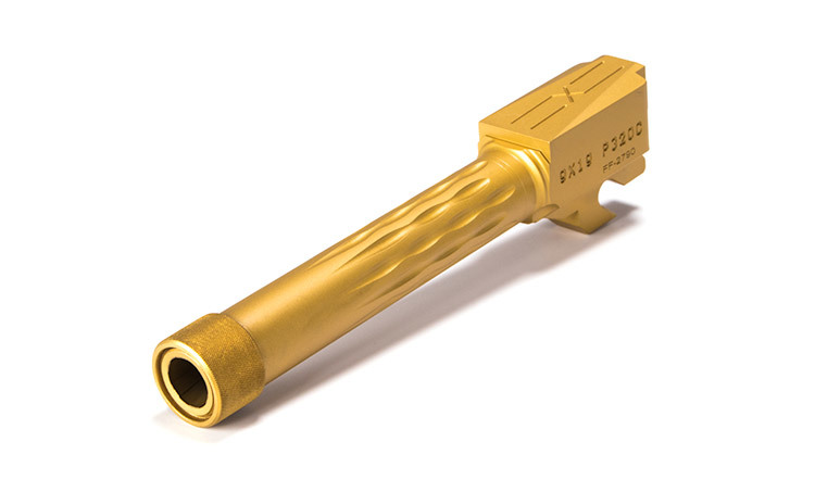 Faxon Firearms Match Series Sig P320 Compact Flame Fluted Barrel 416R Threaded