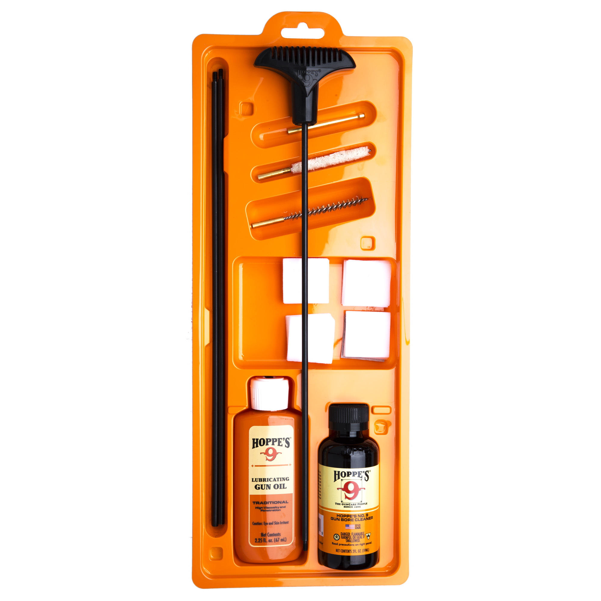 Hoppe's Clamshell Cleaning Kit with Steel Rod - .17/.204 Caliber HMR