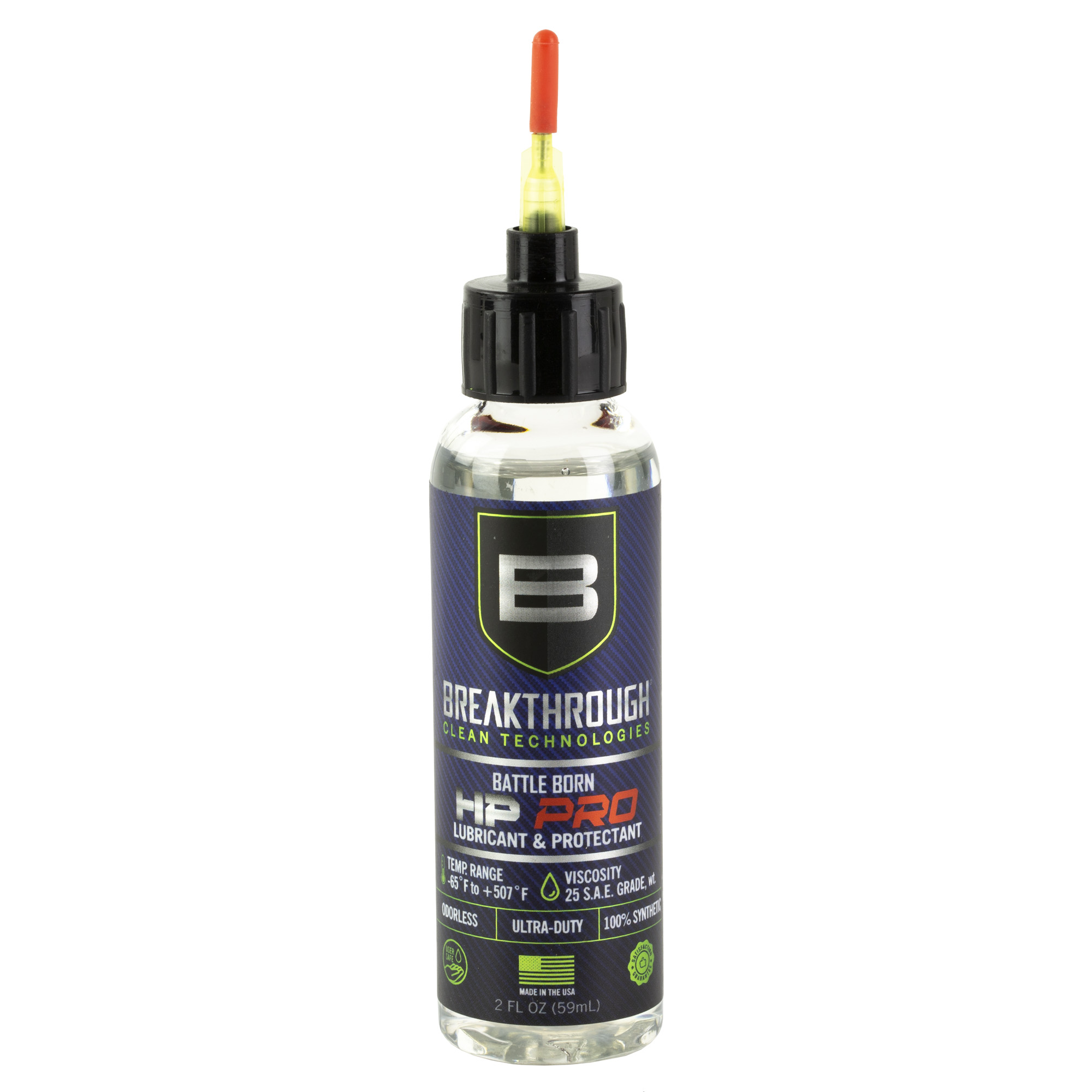 Breakthrough Clean Technologies Battle Born HP Pro Lubricant and Protectant 2 oz Bottle Clear with Needle Tip Applicator