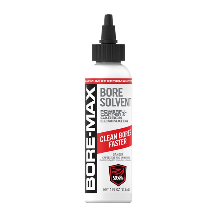 Real Avid Bore-Max Solvent 4 oz Removes Carbon Powder Lead Plastic Fouling