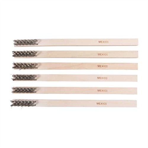 STAINLESS STEEL STRAIGHT WIRE BRUSH 6/PACK