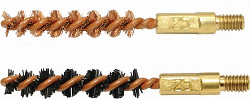 Otis FG265NB Bore Brush Set  6.5mm/264/260 Cal 8-32" Thread 2" Long Bronze/Nylon Bristles 2 Per Pkg