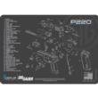 Cerus Gear Sig 220 Handgun Schematic Cleaning Mat 12x17 Grey